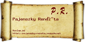 Pajenszky Renáta névjegykártya